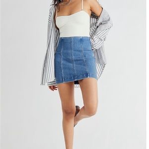 Free People denim skirt